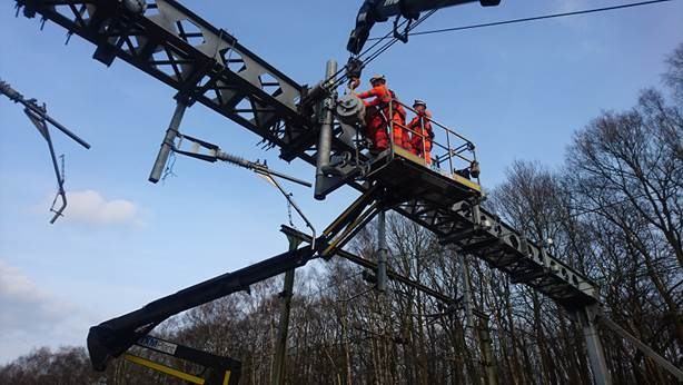 Shenfield overhead wire installation