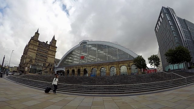 Final passenger reminder before signalling upgrade closes Liverpool Lime Street station: Liverpool Lime Street exterior