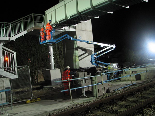 Buckshaw Parkway: The new overbridge is bolted into position.