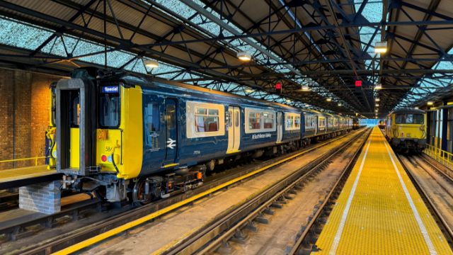 455-868 in British Rail livery at Bournemouth Depot: 455-868 waits to return to Wimbledon Depot alongside a Class 73 locomotive.
Credit: Dan Bennett/SWR