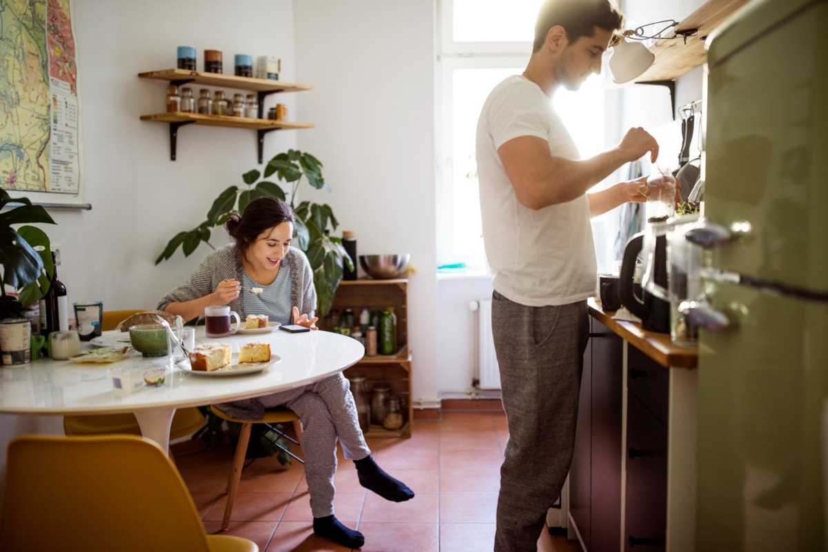 couple in kitchen