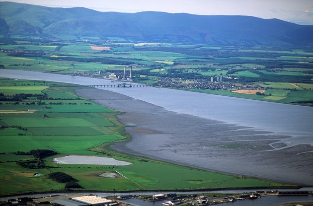 £1 million for Forth habitat restoration: Aerial view of the Inner Forth ©P&A Macdonald/NatureScot