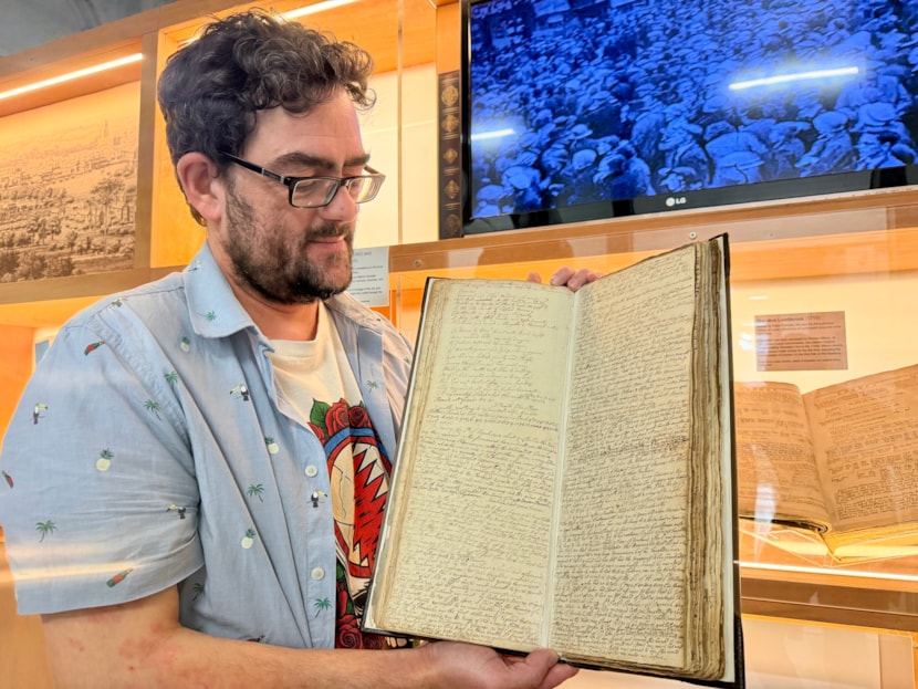 Frozen kickabout scores a place in library’s historic new exhibition: City Library Leeds 400-4