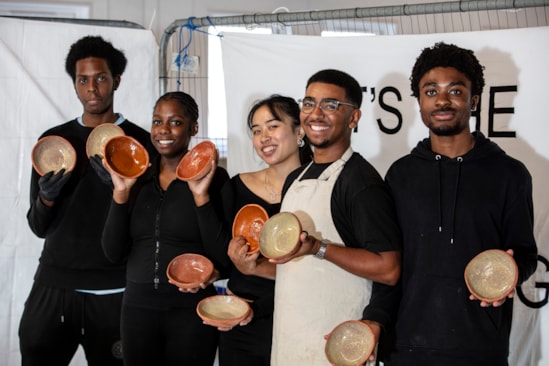 Young Potters create plates from clay excavated at Old Oak Common station - Community Lunch