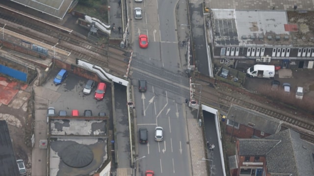 Investment to help alleviate flooding at Goole station subway: Aerial view of subways