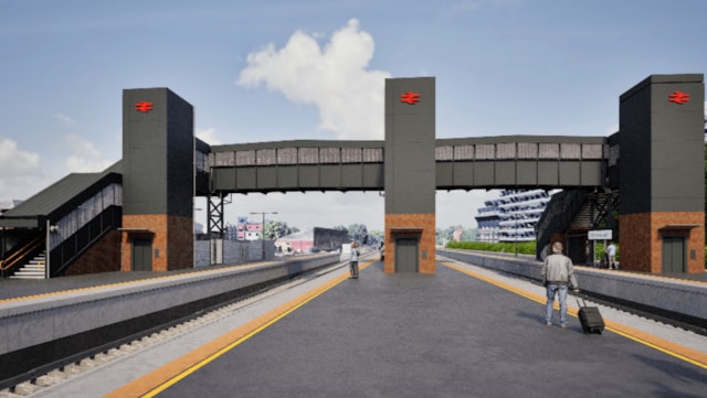 Work under way to deliver step‑free access at Luton station: Luton AfA CGI image
