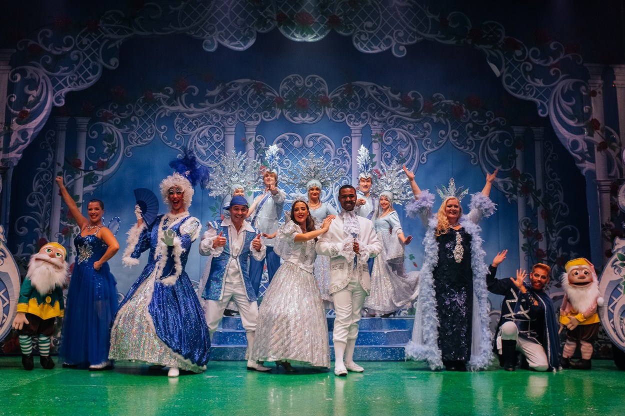 Carriageworks panto: The cast of Snow White at The Carriageworks, including husband and wife Jez and Gemma Edwards.