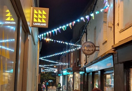 New festoon lighting in Chain Street, as well as Union Street, has increased visibility and safety in two key cut throughs in Reading
