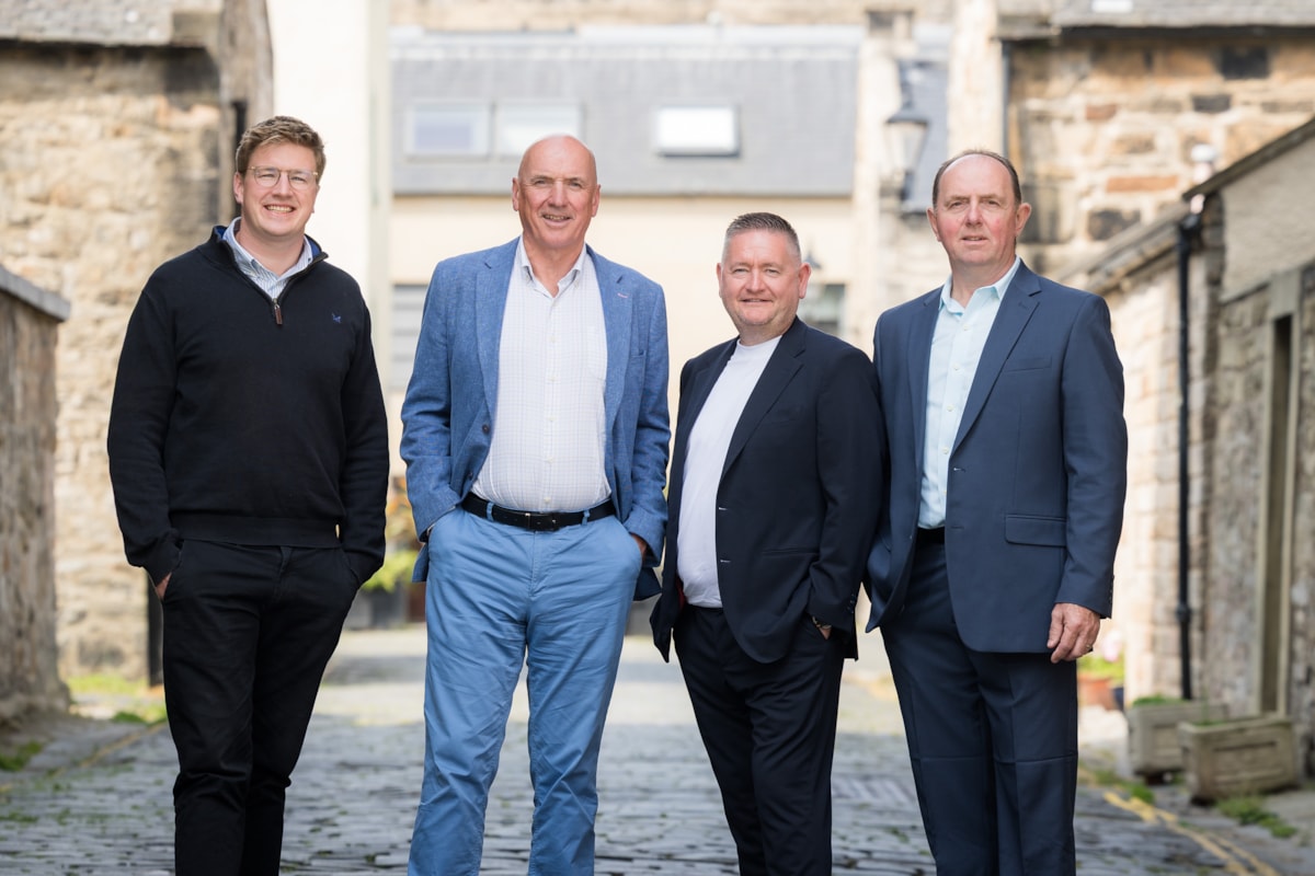 From left Tom Croy, PXN Ventures Investment Director; Graham McDonald, VASO Global chairman; Eddie Black, VASO Global Co-Founder and Managing Director; and Simon Parrish, VASO Global Chief Technical Officer