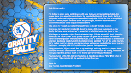 NBA 2K25 Gravity Ball Letter 