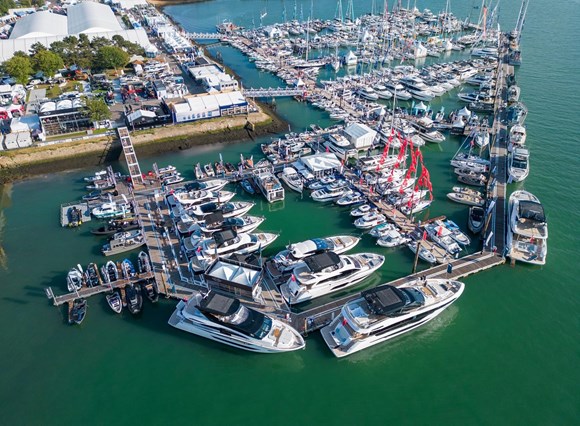 The 54th Southampton International Boat Show beats the weather to pull off another amazing show: Drone shot-3