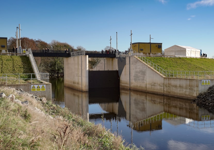 Residents and businesses asked for views on latest flood risk management strategy: FAS2 flood storage gate deployed
