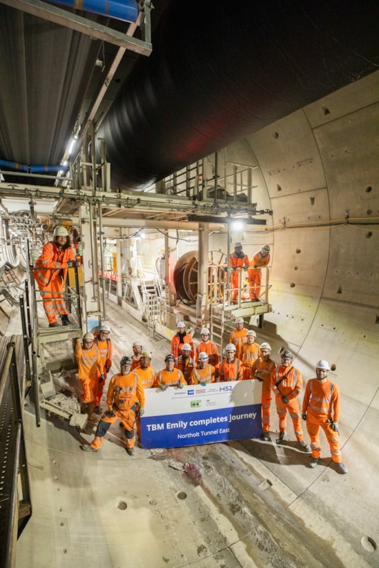 HS2 tunnelling team celebrates TBM Emily completing 3.4mile journey-2: HS2 tunnelling team celebrates TBM Emily completing 3.4mile journey-2