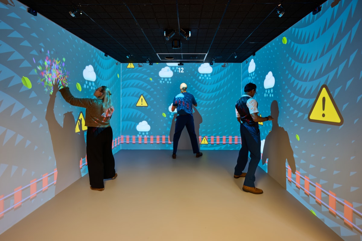 Avanti West Coast's immersive learning space is interactive and enlists 270-degree video projections, sound, light and scent to support with learning