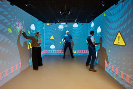 Avanti West Coast's immersive learning space is interactive and enlists 270-degree video projections, sound, light and scent to support with learning