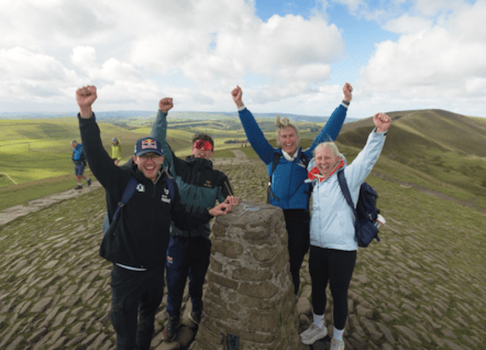 E.ON WORLD MENTAL HEALTH DAY WITH VELOCE – KEVIN HANSEN, ARCHIE ATKINSON, CHELSEA PITMAN & HELEN COWELL IN PEAK DISTRICT copy