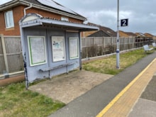 Kemsley station shelter before: Kemsley station shelter before