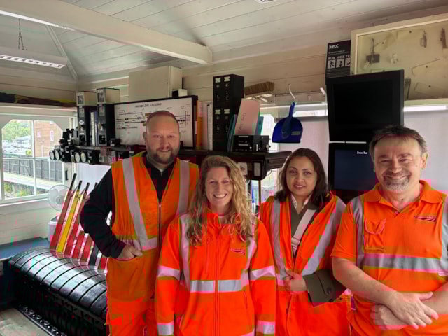Network Rail colleague raising awareness