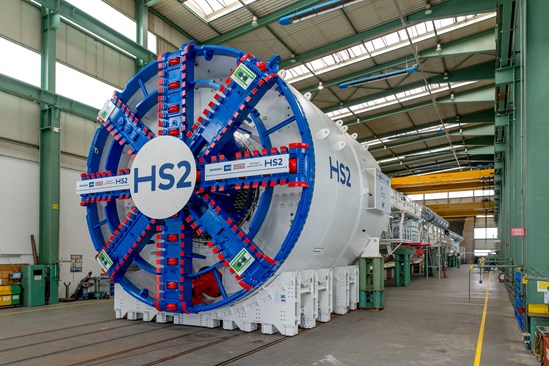 One of the giant TBMs for the Northolt Tunnel East in the Herrenknecht factory Germany: One of the giant TBMs for the Northolt Tunnel East in the Herrenknecht factory Germany