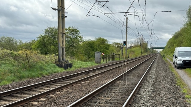 Passengers warned of delays after overhead lines damaged on the West Coast Main Line: The OLE in Coppull which has come down onto the track-2