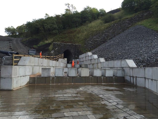 The new drainage system at Dent, Cumbria from another angle