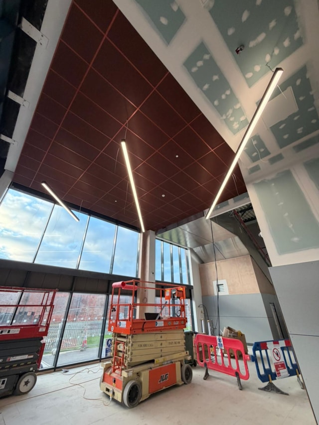 Internal fittings being installed in Eastern Gateway