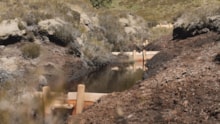 Water beginning to pool behind the wooden dams ©Peatland ACTION