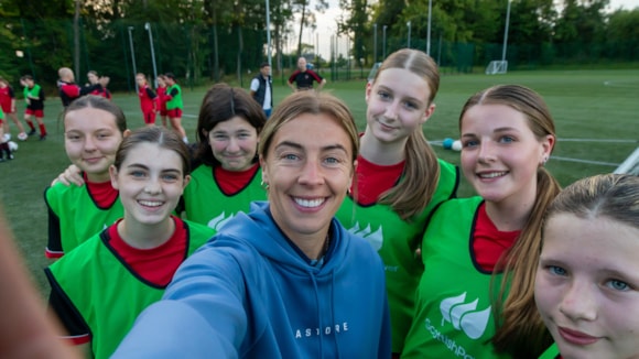 Grassroots football club Giffnock SC scores new training gear thanks to Rangers and Scotland star and ScottishPower: Rangers PowerMoment 54