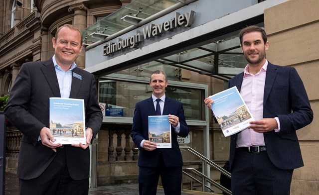 Waverley Masterplan concept revealed: Masterplan 1 Alex Hynes (left) Michael Matheson and Adam McVey