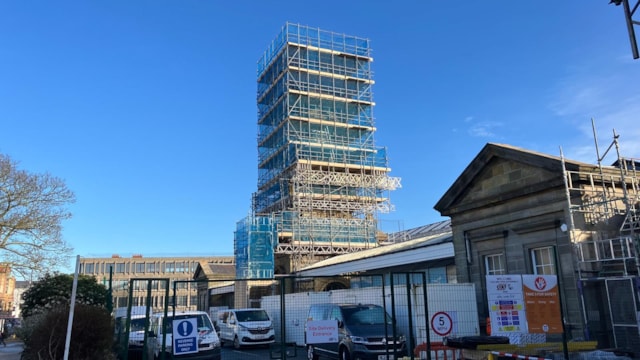 Scarborough clocktower scaffolding 3: Scarborough clocktower scaffolding 3