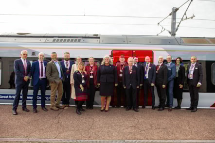 Images shows the Transport Secretary at Norwich station