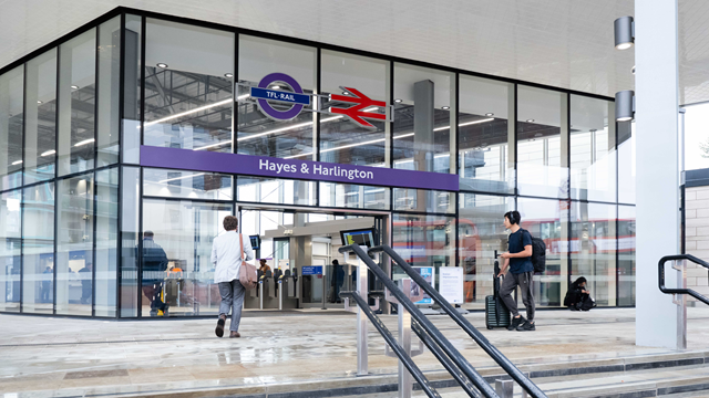 Network Rail and Transport for London bring step-free access to Hayes & Harlington station: TfL Image - Hayes & Harlington steps to station entrance