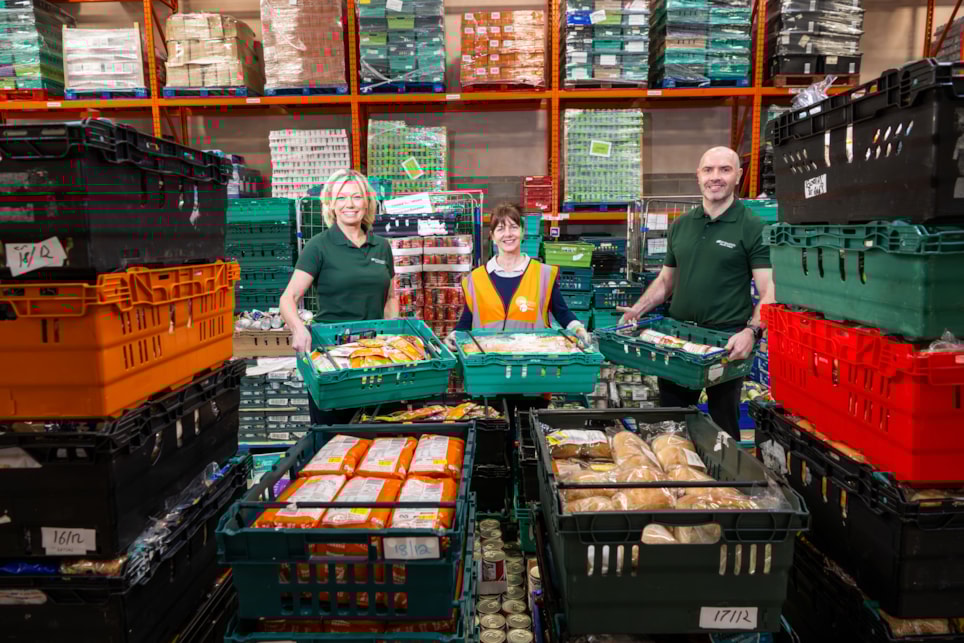 SP ENW's Karen Hunter (left) and Paul Morris (right) with The Big Food Project CEO Claire Powell