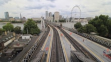 Charing Cross platform works: Charing Cross platform works