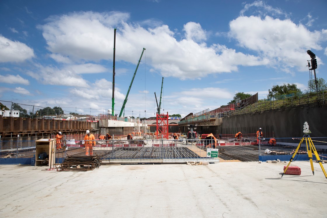 Preparing the launch chamber for the Tunnel Boring Machine at West Ruilsip