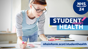 NHS 24 - student health - social image - Twitter: NHS 24 - student health - social image - Twitter