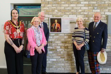 Provost Claire Leitch, Mr and Mrs James Gilchrist, Mrs and Mrs Donald MacLauchlan