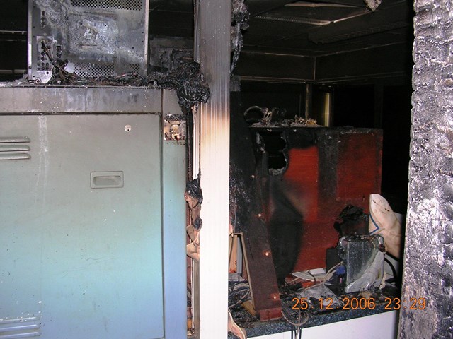 Fire damage to Kilmarnock signalling centre