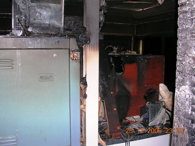 Fire damage to Kilmarnock signalling centre: Fire damage to Kilmarnock signalling centre