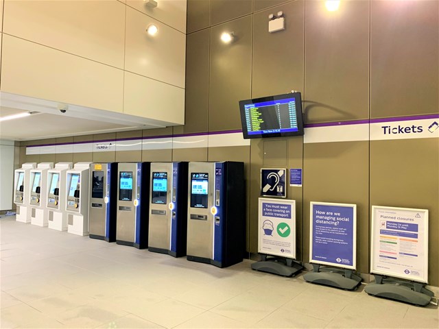 TfL Image - Ticket machines and customer information screen at Ealing Broadway