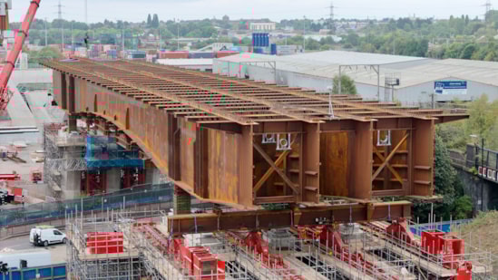 HS2 Lawley Middleway viaduct move completed 5: HS2 Lawley Middleway viaduct move completed 5