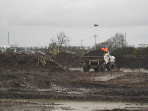 5 acres of concrete pavement to be constructed at Westbury Yard as part of the new recycling facility