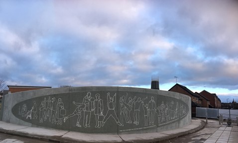 Bullring mural revamped March 2018