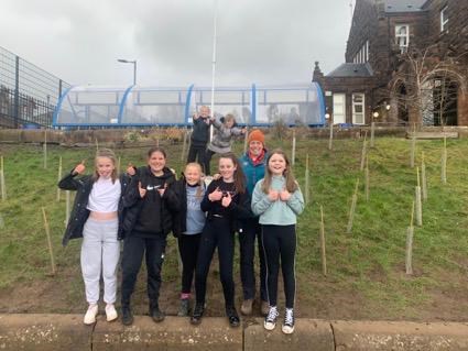 Tree planting at Darvel Primary