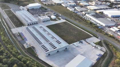 Solar energy powers Siemens Mobility’s journey to net zero at Goole Rail Village: Goole Rail Village aerial view