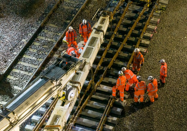Installing new track crossing at Holbeck, Leeds 2
