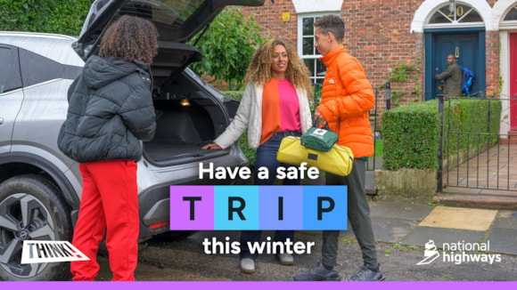 National Highways - working this Christmas to keep motorists safe: Winter TRIP 1920x1080 family imagery