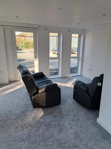 A lounge inside the new supported living apartments at Mornington Road in Preston