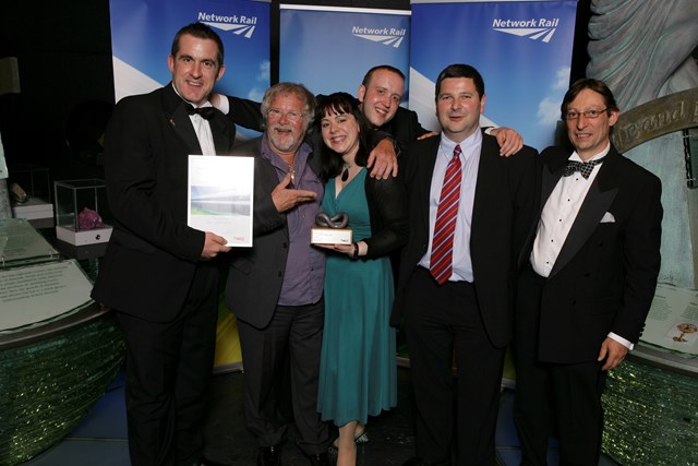 Team Contribution Award winners: Team Contribution Award winners May Gurney with Bill Oddie