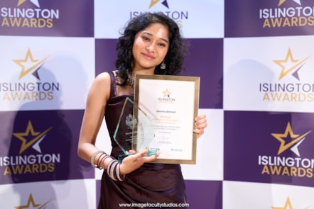 Samira Ahmed, recipient of the Mayor's Civic Award